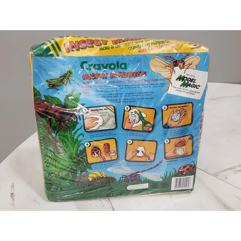 Crayola Insect Madness 1993 Bug‎ Magnet Kit featuring Model Magic Molding
